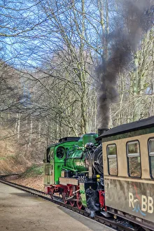 Images Dated 2nd November 2022: Rugensche BaederBahn Rasender Roland near Sellin, Mecklenburg-West Pomerania, Baltic Sea