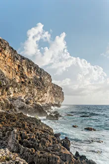 Seashores Prints: Rugged coast of Cayman Brac in the Cayman Islands, British West Indies