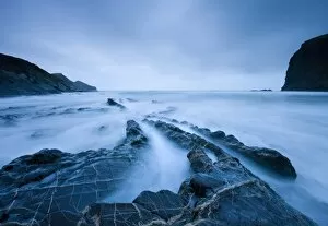 Images Dated 9th March 2009: Rugged shores of Crackington Haven, a cove in North Cornwall, England