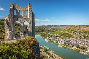Sight Prints: Ruin of Grevenburg above the Moselle and Traben-Trarbach