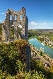 Sight Prints: Ruin of Grevenburg above the Moselle and Traben-Trarbach
