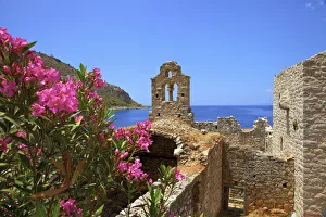 Ruined Church, Limeni, Mani Peninsula, The Peloponnese, Greece, Southern Europe
