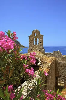 Belfry Collection: Ruined Church, Limeni, Mani Peninsula, The Peloponnese, Greece, Southern Europe