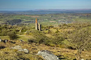 Images Dated 26th April 2021: Ruined engine house at former tin mine, Minions, Bodmin Moor, Cornwall, England, UK