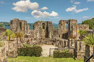 Abbaye Prints: Ruins of the Abbaye Saint-Guenole de Landevennec, Finistere, Brittany, France