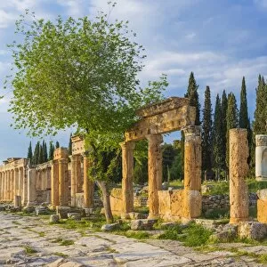 Images Dated 1st May 2015: Ruins of ancient Hierapolis, Pamukkale, Denizli Province, Turkey