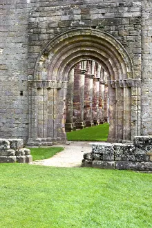 Ruins of Fountains Abbey, Studley Royal Park, North Yorkshire, England, UK