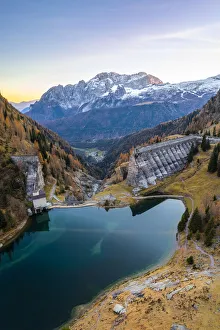 Mountainscapes Prints: Ruins of the Gleno dam and Presolana mount