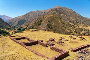 Cuzco Region Prints: Ruins by Laguna Pomacachi, Acomayo Province, Cusco Region, Peru