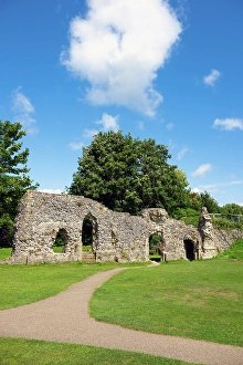 Priory Prints: Ruins of Lewes Priory, Lewes, East Sussex, England
