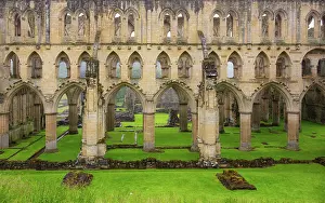 Yorkshire Prints: Ruins of Rievaulx Abbey, one of the first Cistercian abbeys to be founded in England in around 1130