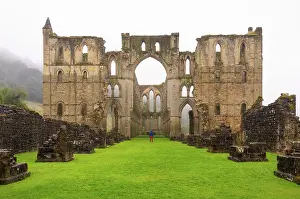 Yorkshire Prints: Ruins of Rievaulx Abbey, one of the first Cistercian abbeys to be founded in England in around 1130