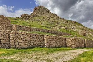 Persia Prints: Ruins of Urarten fortress, 7th century BC, archeological site, Bastam, West Azerbaijan