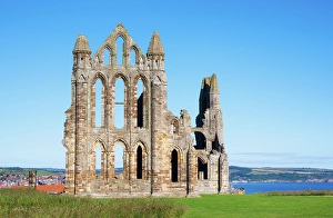 East Cliff Prints: The ruins of Whitby Abbey, Whitby, North Yorkshire, England