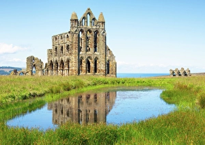 East Cliff Prints: The ruins of Whitby Abbey, Whitby, North Yorkshire, England