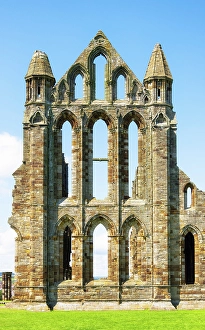 East Cliff Prints: The ruins of Whitby Abbey, Whitby, North Yorkshire, England