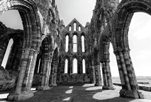 East Cliff Prints: The ruins of Whitby Abbey, Whitby, North Yorkshire, England