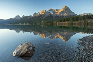 Canmore Prints: Rundle Forebay Reservoir in the Canadian Rockies