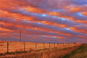 Prairie Prints: Rural landscape at sunset Grande Prairie, Alberta, Canada