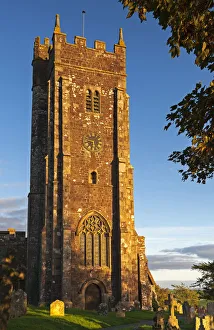 Morchard Bishop Prints: Rural parish church in the rolling countryside, Morchard Bishop, Devon, England