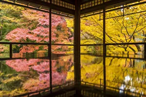 Rurikoin Temple Garden Reflection, Kyoto, Japan