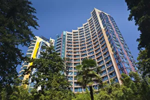 Black Sea Prints: Russia, Black Sea Coast, Sochi, detail of new residential building
