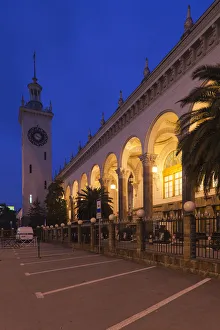 Black Sea Prints: Russia, Black Sea Coast, Sochi, train station