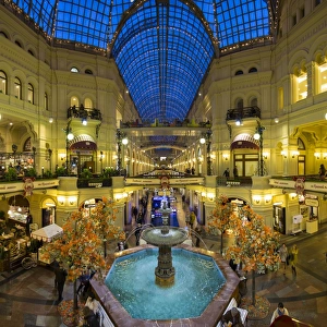 Russia, Moscow, Red Square, Gum Department Store, Interior
