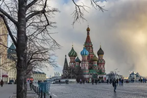 Russia, Moscow, Red Square, Kremlin, St. Basils Cathedral