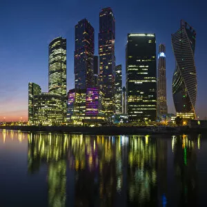 Images Dated 8th April 2015: Russia, Moscow, skyscrappers of the Modern Moscow-City International business