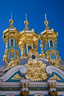 Cupolas Prints: Russia, St Petersburg, Catherine Palace