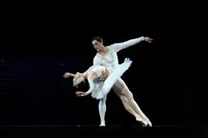 Performance Gallery: Russia; St. Petersburg; Prince Sigfried dancing with the Swan in the performance of Tchaikovsky s