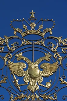 Russia, St. Petersburg, Pushkin-Tsarskoye Selo, Catherine Palace, palace gate