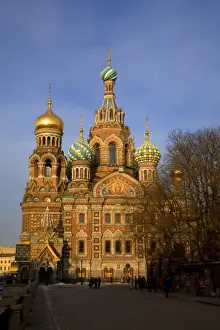Russia, St. Petersburg; The restored Church of Christ the Saviour, also known as Church on Spilled Blood