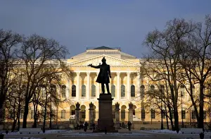 Youth Prints: Russia, St. Petersburg; A sculpture of Russian Poet Alexander Pushkin