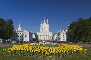 Images Dated 28th November 2011: Russia, St. Petersburg, Smolny, Smolny Cathedral