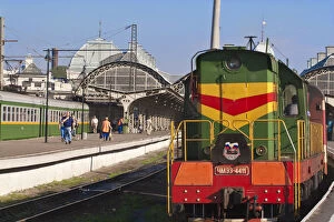 Images Dated 24th May 2011: Russia, St Petersburg, Train at St Petersburg Railway Station