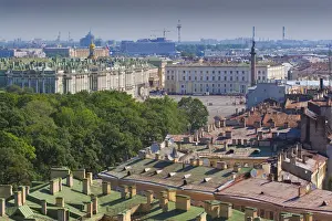 Russia, St Petersburg, View of The Hermitage in the Winter Palace in Palace Square