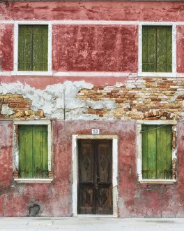Shutters Gallery: Rustic Colourful Building, Burano, Venice, Italy