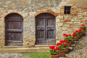 Two Rustic Doors, Lucignano d asso, Tuscany, Italy