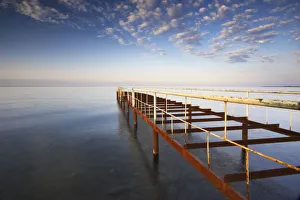 Kyrgyzstan Gallery: Rusty pier on Lake Issyk Kul, Cholpon Ata, Kyrgyzstan