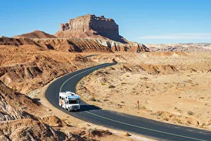 Images Dated 5th January 2023: RV on a road in Goblin Valley State Park Utah, USA