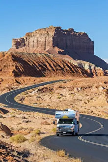 Images Dated 5th January 2023: RV on a road in Goblin Valley State Park Utah, USA