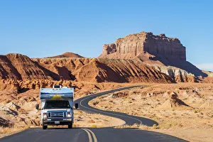 Images Dated 5th January 2023: RV on a road in Goblin Valley State Park Utah, USA