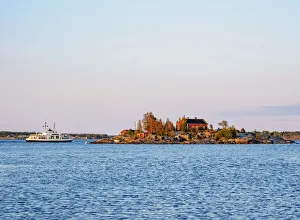 Uusimaa County Prints: Ryssansaari Island at sunset, Helsinki, Uusimaa County, Finland
