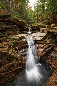 White Mountains Prints: Sabaday Falls, Kancamagus Highway, New Hampshire, New England, USA