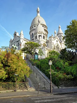 Sacre Coeur Prints: Sacre Coeur Basilica, Montmartre, Paris, Ile de France, France