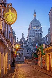 Paris Prints: Sacre Coeur Basilica, Montmartre, Paris, France