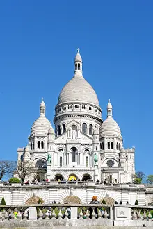 Sacre Coeur Prints: Sacre Coeur Basilica, Montmartre, Paris, France