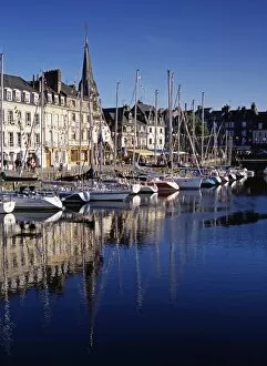 Honfleur Gallery: Sail Boats (Yachts) in the Vieux Bassin in Honfleur
